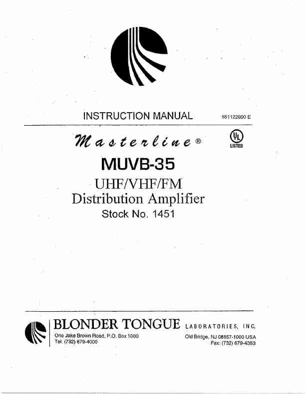 BLONDER TONGUE MASTERLINE MUVB-35-page_pdf